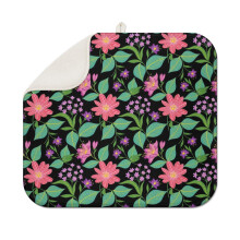 Pioneer oppvaskmatte med blomstertrykk og mønster til kjøkken, 1-pakning, ultraabsorberende oppvaskmatte i mikrofiber, 40 x 48 cm