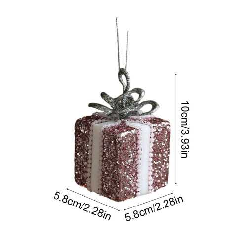 Flocked Foam Christmas Ball 10cm Pink 2