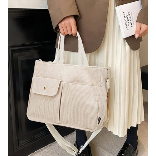 Γυναικεία τσάντα Tote Τσάντα Hobo από κοτλέ Τσάντα Satchel Τσάντα κολεγίου Τσάντα 2