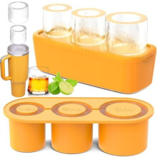 Silicone Ice Cube Tray for 40oz Tumblers, 3pcs with Lid and