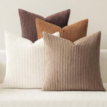 Μαξιλαροθήκες Boho Αγροικίας Σετ 4 τεμαχίων 24x24 ιντσών, καφέ