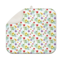 Tapis égouttoir de cuisine Pioneer Flower à motif floral, 1 paquet, tapis égouttoir en microfibre ultra absorbant, 40,6 x 45,7 cm