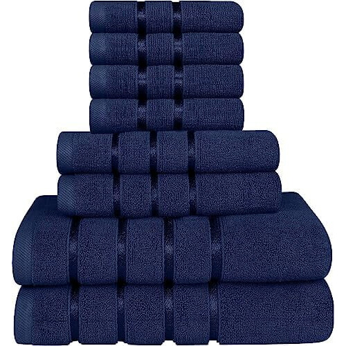 Conjunto de toalhas de algodão de luxo com 8 peças 2