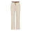 Women's High Waisted Solid Straight Leg Trousers Brown 8