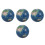 4Stk Mini Spielzeug Earth Pattern Lehrmittel Mehrfarbig 7