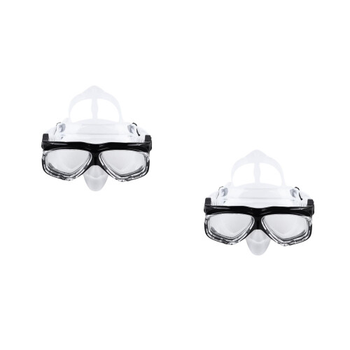 2Stk Schwimm- Und Tauchmaske in Mit Temperglas 2
