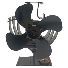 Ventilatore per Stufa A Legna Ventilatore per Camino A 4 Pale Alimentato A Calore per Legna/Camino/Bruciatore per Tronchi Ventilatore con Testa Che