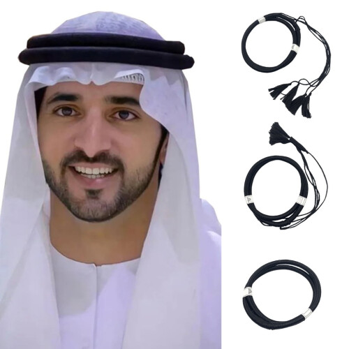 Arabisches Keffiyeh-Stirnband mit Seildetails, einteilig 1