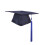 Adjustable Blue Graduation Cap for College with Tassel Academic 3