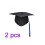 Adjustable Blue Graduation Cap for College with Tassel Academic 6