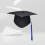 Adjustable Blue Graduation Cap for College with Tassel Academic 11