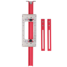 Rustproof Surface Cabinet Hardware Jig with Aluminum Alloy Construction and Adjustable Drill Template, Hole Pitch Options and Etching Scale for
