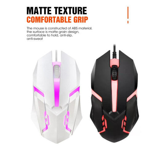 Ergonomic RGB Gaming Mouse,7-Color LED Wired Device 1