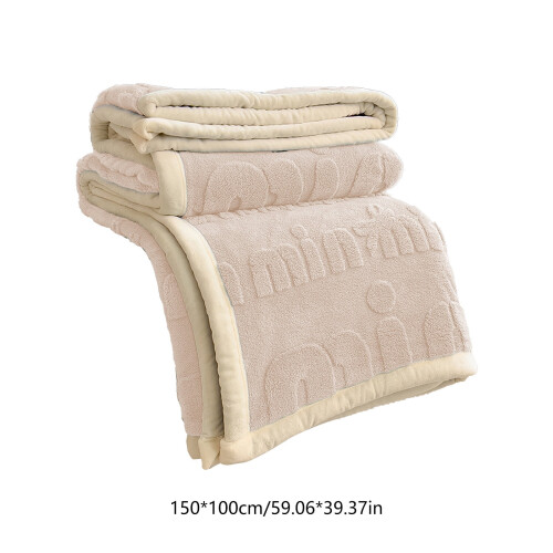 White Polyester Flannel Blanket 150 x 100 cm 2