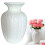 White Wheat Ear Ceramic Vase 10" H Handmade 5