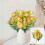 Bouquet di rose artificiali Austin in seta, 7 pezzi 3