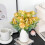 Bouquet di rose artificiali Austin in seta, 7 pezzi 4