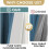 Blackout Thermal Linen Curtains Blue Sapphire 2 Panels 3