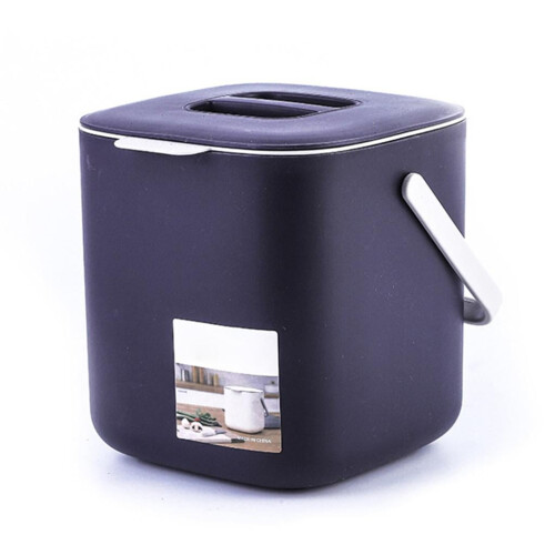 Countertop Compost Bin with Lid Indoor Food Composter Trash Keeper Container