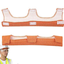 2-Pack Hard Hat Sweatband - Washable Safety Welding Helmet Band with Air Cushion, Orange