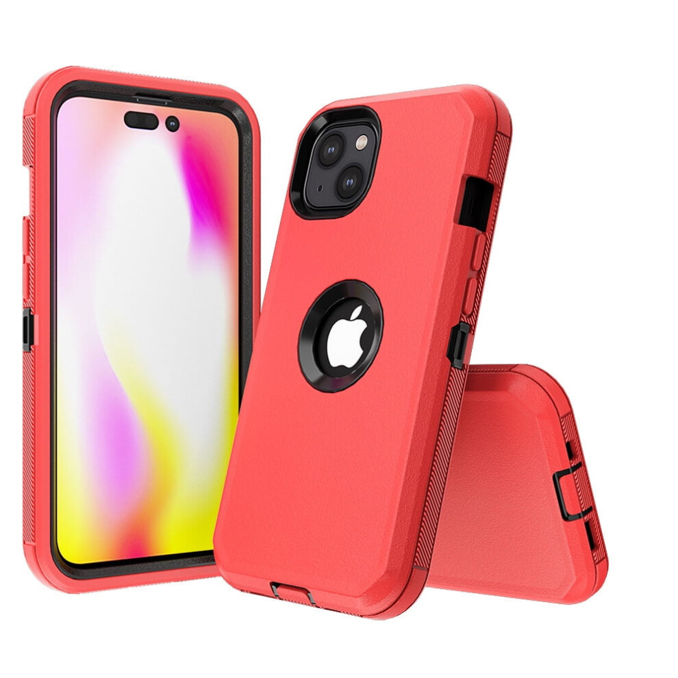 Xhy Iphone 14 Plus Case Â Military-Grade, 3-In-1 Shockproof Armor, Rugged & Detachable (6.7", 2022) Â + Red/Black 9028731403212