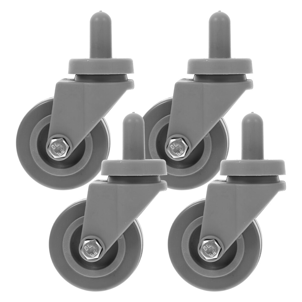 4 Pcs Shopping Cart Wheels Trash Can Dolly Wheels Mop Bucket Casters Grey 9.50X4.70x3.00cm 9180479244899