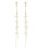 Boucles d'oreilles longues blanches à fleurs et petit pompon 2