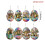 Easter Bunny Egg Charm Set Wooden Keychain 1pc 3