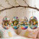 Easter Bunny Egg Charm Set Wooden Keychain 1pc 7
