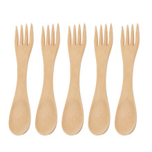 Wooden spoons for kids 5-piece set khaki