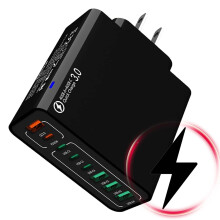 8-in-1 Waterproof USB-C/USB-A Charger, 100W Total, PD 65W Max, IP67, Compatible with Laptops, Phones, Tablets