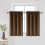 Cortinas opacas marrons com isolamento térmico, 42x36 1