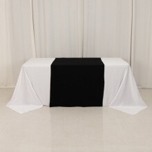 Tischläufer, schwarz, Polyester, 36 x 72 Zoll