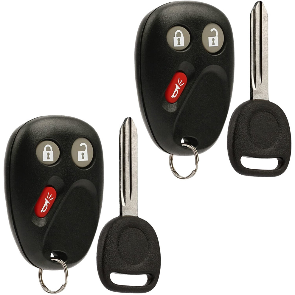 Key Fob Remote With Ignition Key For 2003Â2006 Chevy Gmc 9132278210452
