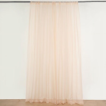 BalsaCircle 10 feet x 10 feet Sheer Voile Backdrop Drapes Curtains 2 Panels 5x10 feet Wedding Party Nude