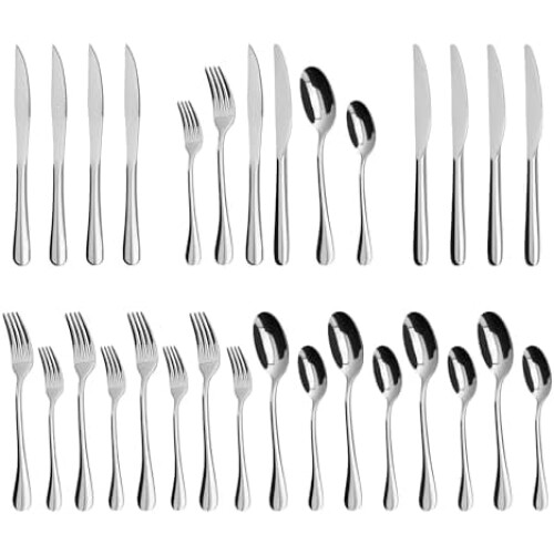 Stainless Steel Flatware Set 24-Piece for 4 People