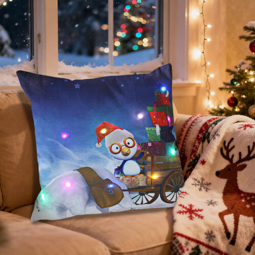 Coussin de Noël LED avec mode lumière clignotante/fixe