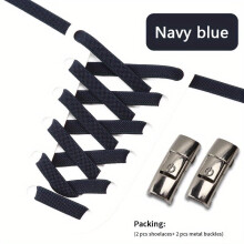 1pair No-Tie Shoelaces With Buckles For Sneakers Sports Shoes