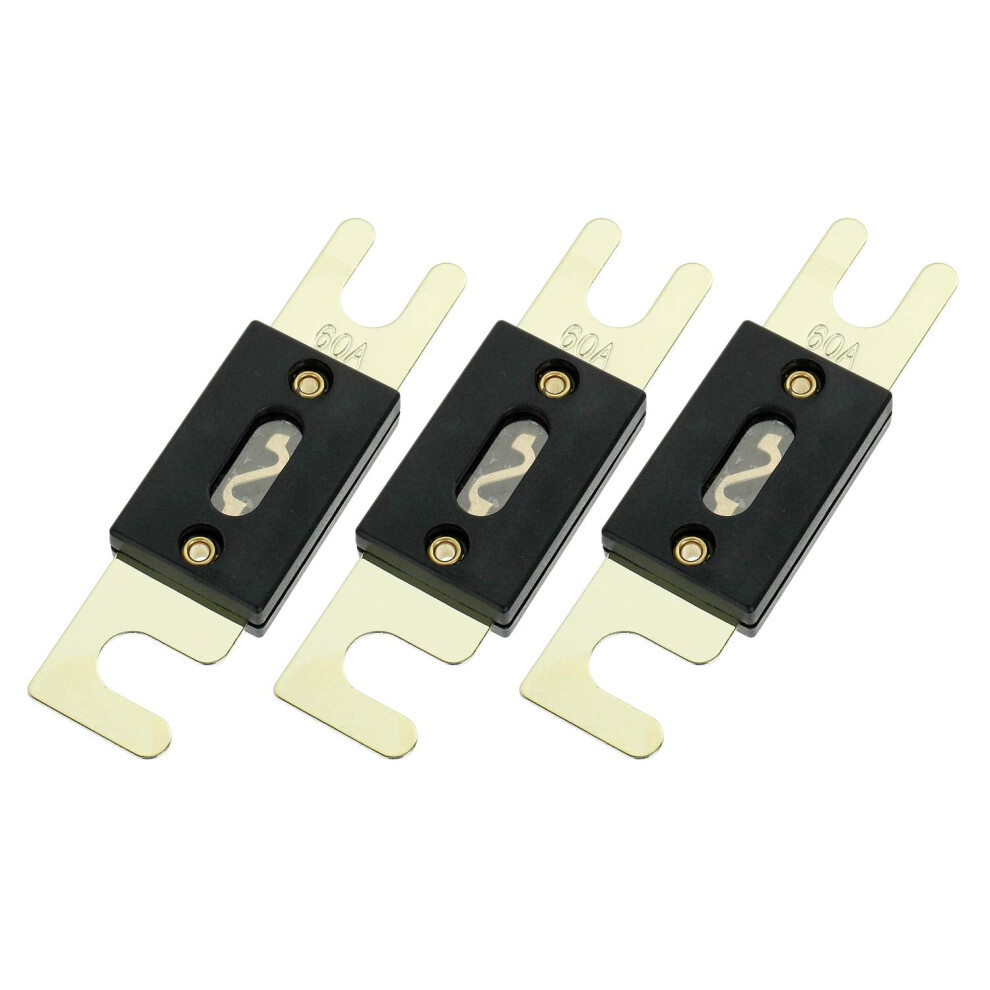300 Amp 32 Vdc Anl Blade Fuse For Car Audio And Video System (Pack Of 3) Gold 9357860988643
