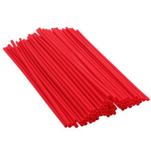1 Set Spoke Cover Skins Wraps Bike Wheel Rim Spoke Decor for Motorbike Mountain Bike Wheel Accessories Red