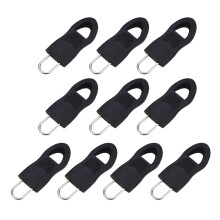 10Pcs Detachable Zip Fixer Zipper Tags Repair Pull Tab Black 3.4x1.4cm