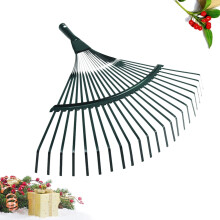 Worgeous 2-Pack Garden Rake Set with 22 High-Carbon Steel Teeth and Sturdy Wooden Handles for Yard and Lawn Cleanup