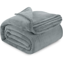 Black Fleece Blanket Twin Size Lightweight Fuzzy Soft Anti-Static Microfiber Bed Blanket (60x80 Inch)