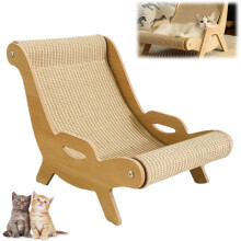 Cama rascador reclinable para gatos 2 en 1 Sofá de madera con
