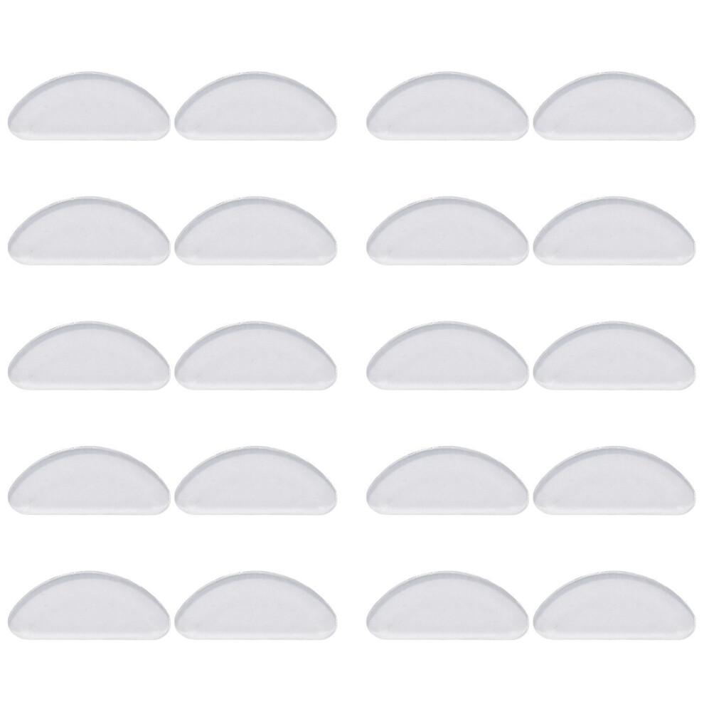 Inf Eyeglass Nose Pads D-Shaped 10 Pairs Transparent L
