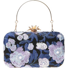 Vintage-Clutch mit Blumenstickerei für Damen, Abendhandtasche, Schultertasche, Geldbörse für Hochzeit, Party, Abschlussball