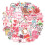 Herzförmige Aufkleber - 50er-Pack MultiColor  N14 1