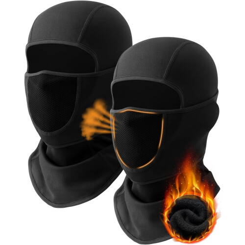 Μάσκα σκι Balaclava από θερμικό φλις με κινητό κάλυμμα προσώπου