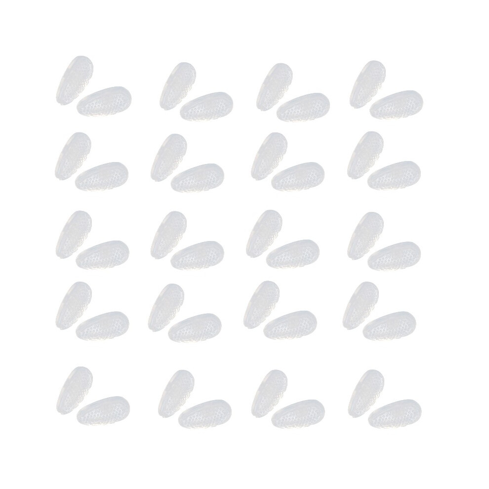 Inf 20 Pair Silicone Anti-Slip Nose Pads For Eyeglasses Transparent Wz-01