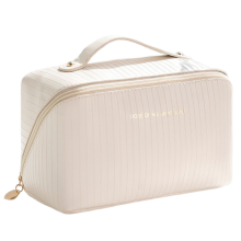 Geräumige Kultur-/Kosmetiktasche Beige